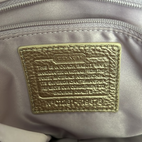 Used Coach Good Metallic Purse No. C1261-F19675. - Picture 9 of 16